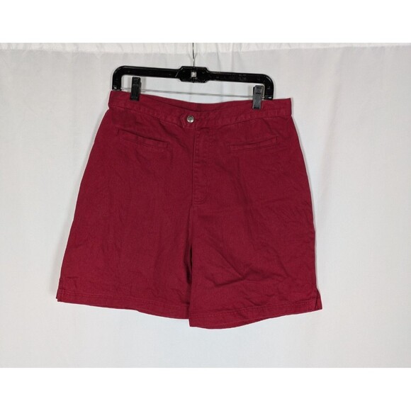 Vintage Cherokee Shorts 14 Women's Red Denim Jean High Rise Mom Pockets Classic - Picture 1 of 7